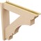 Ekena Millwork 5 1/2-in W x 26-in D x 26-in H Balboa Trad Rough Cedar Woodgrain TimberThane Outlooker, Primed Tan OUTUR055X26X26BOA04RCPR - alternate 4